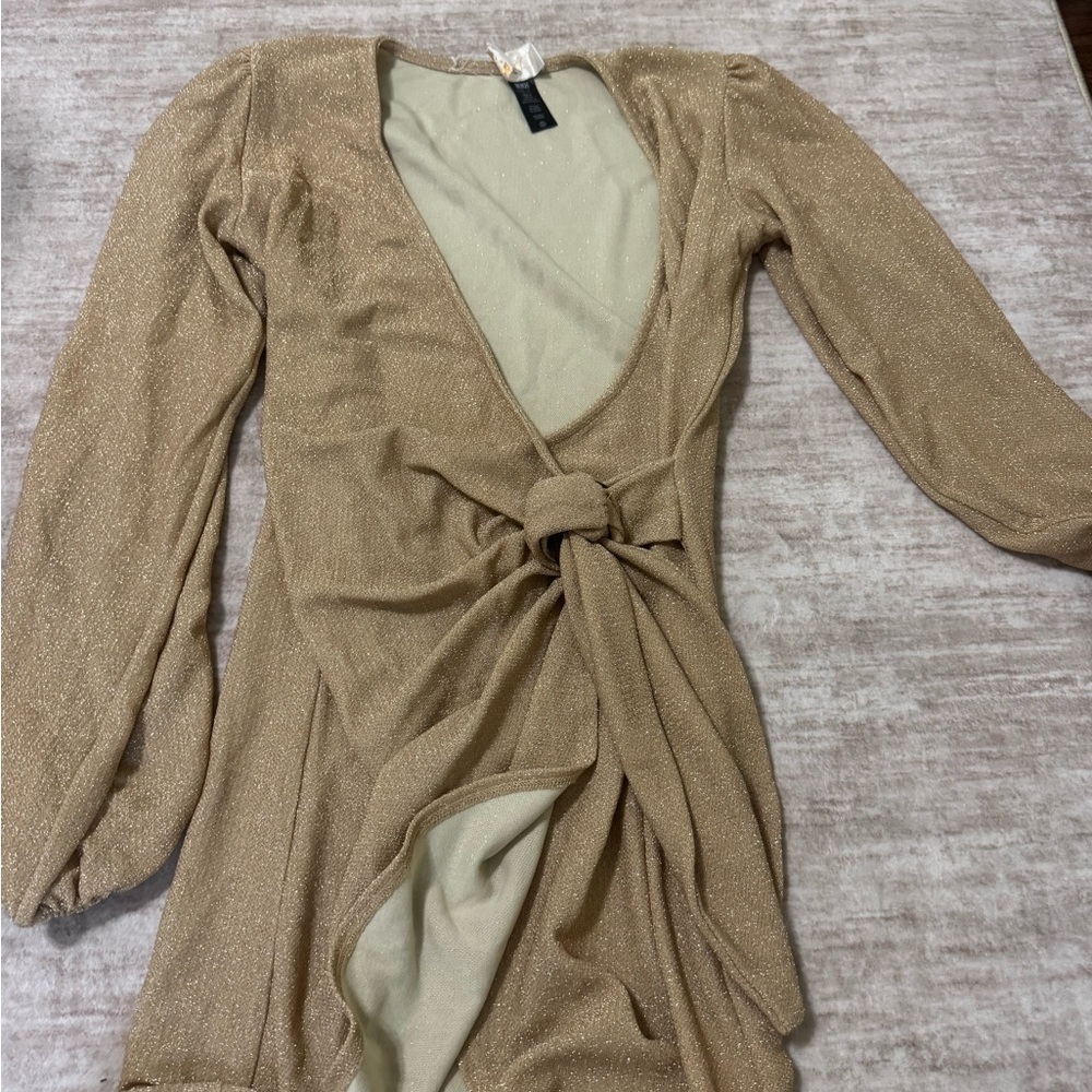 Beach Riot Dixie Metallic Swim Cover Up Wrap Dress Size small - Picture 3 of 4